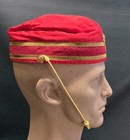 Vintage Masonic Scottish Rite KCCH Crown Cap Red Gold Bullion Cross Hat — photo 4