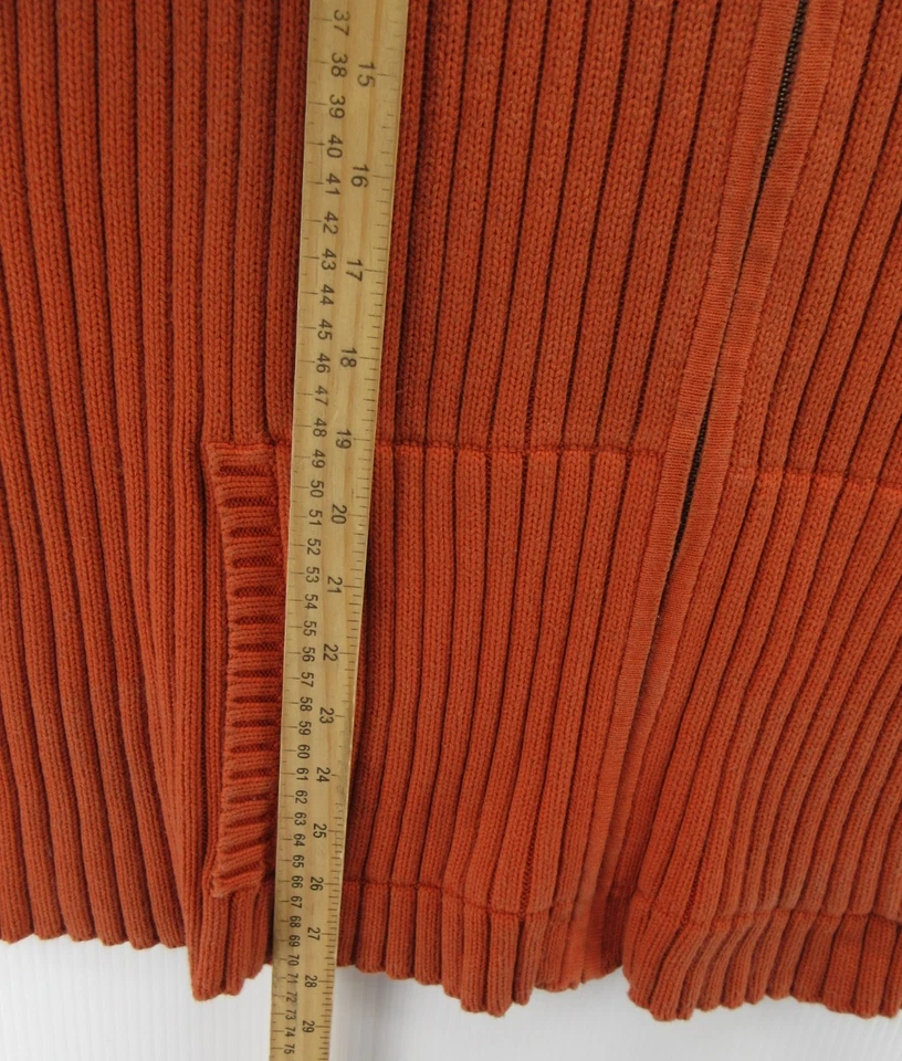 DE COLECCIÓN Lauren Ralph Lauren Suéter Mujer 2X Plus Naranja Chaleco Cárdigan Grueso Foto 4 de 4