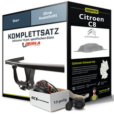 Für CITROEN C8 Typ EA,EB Anhängerkupplung starr +eSatz 13pol 11.2005-jetzt Set
