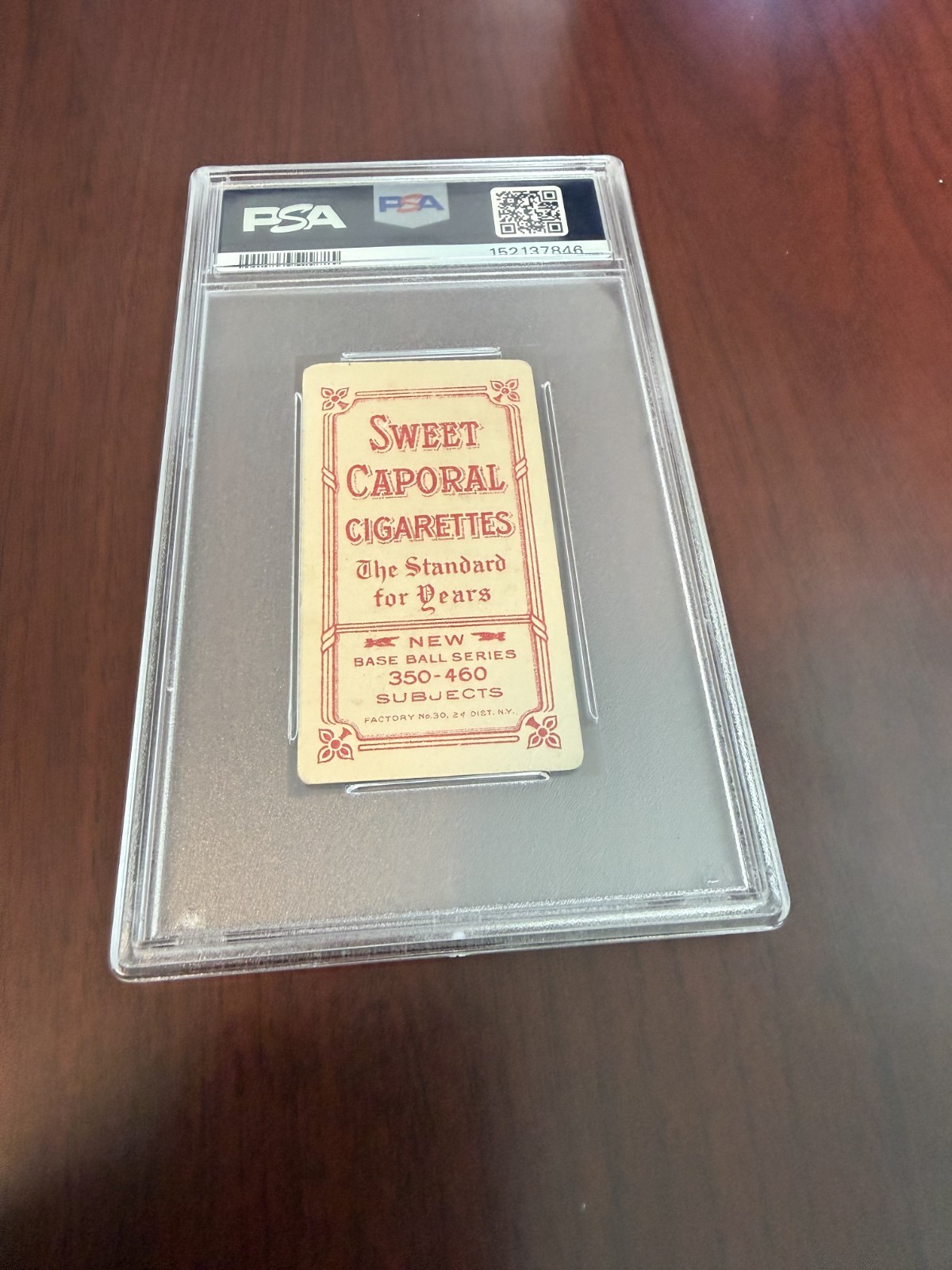 1909-11 T206 Sweet Caporal 350-460/30 Chief Meyers Rookie Card. PSA 1.5 view 2