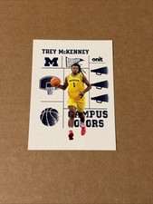 2026 ONIT Michigan Wolverines BASKETBALL card TREY MCKENNEY Campus Colors White