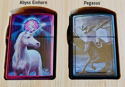 Zippo Sammler-Set: 2x Anne Stokes Collection   ''Unicorn'' & ''Pegasus''   NEU & OVP