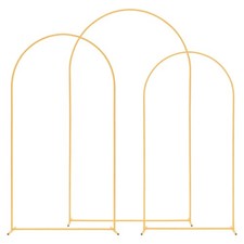 Uimoso Metal Arch Backdrop Stand 8/7.2/6.6 ft 3 PCS for Weddings and Events