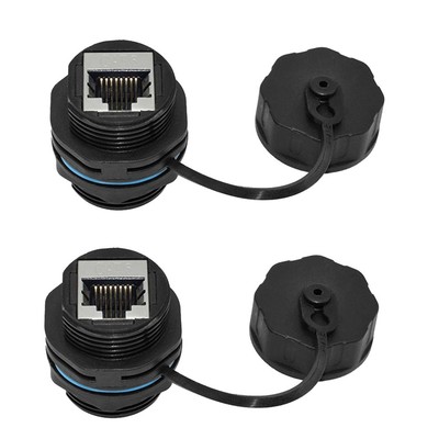 2 Stück RJ45-Koppler Zur Panelmontage, IP68-Geschirmter Industrieller Ether8257
