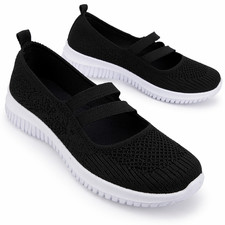 Women Slip On Sneakers Breathable Mesh Walking Shoes Lightweight Comfort