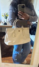 Coach Cream Pebbled Leather Medium Size Bag