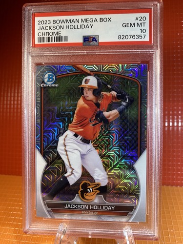 2023 Bowman Chrome Prospects Jackson Holliday #BCP-20 Mojo Refractor PSA 10 Gem