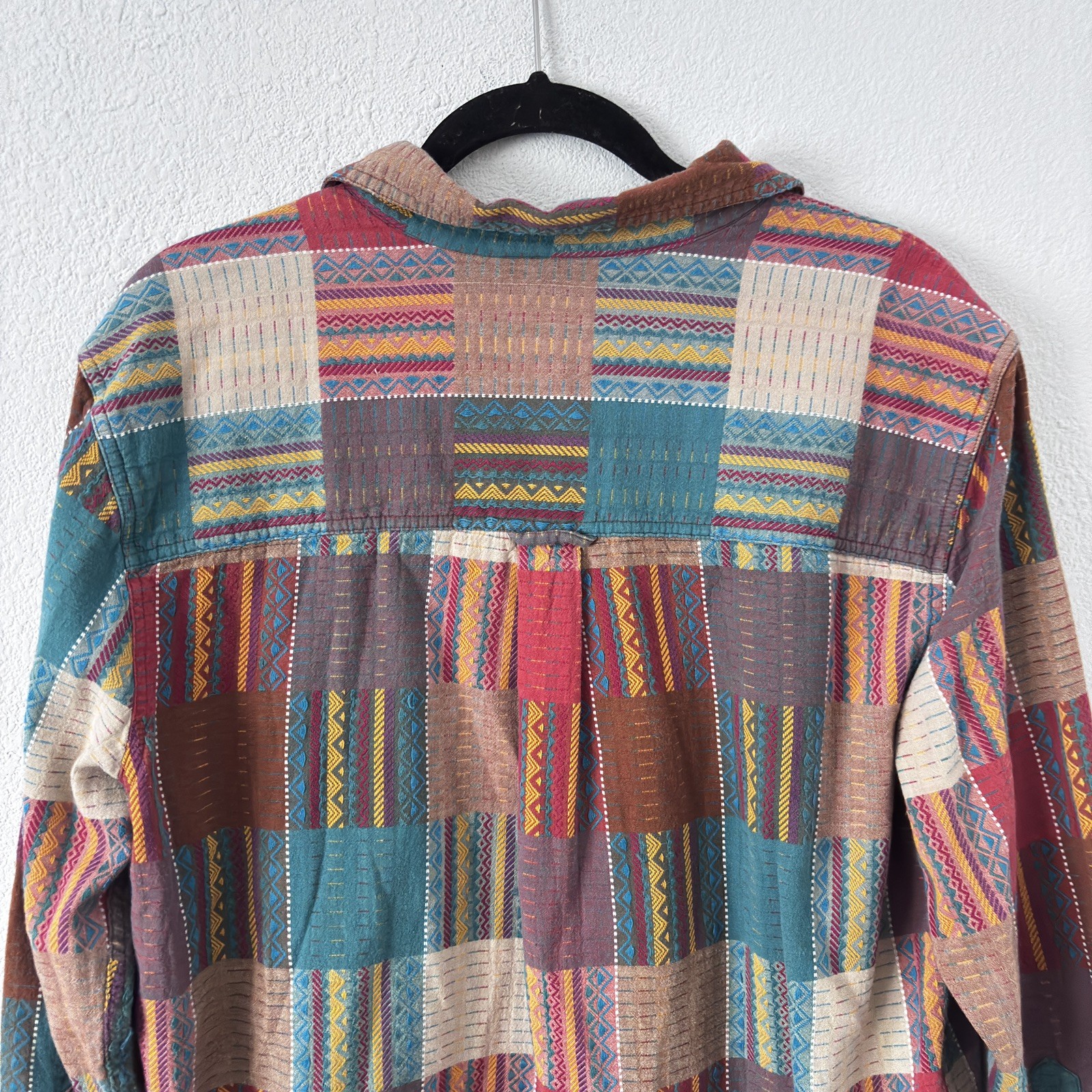 VTG Lemon Grass Patchwork Button Shirt Womens 18W… - image 5