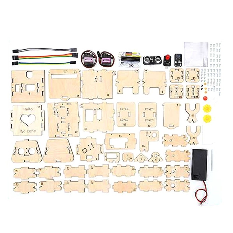 Programmable Dual Intelligent Programmable Welcome Robot Kit - DIY Science2527