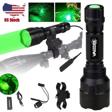 1000 Yards Green LED Hunting Light Predator Flashlight Coyote Hog Scope Varmint