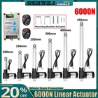 12V Linear Actuator 6000N/1320lbs Max Lift W/ Remote Controller Electric DCMotor