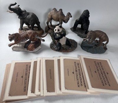 6 Franklin Mint Wild Life Preservation Trust International Sculptures 1987 Read