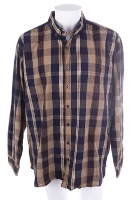 Identic kariertes Hemd Baumwolle 2XL dunkelblau