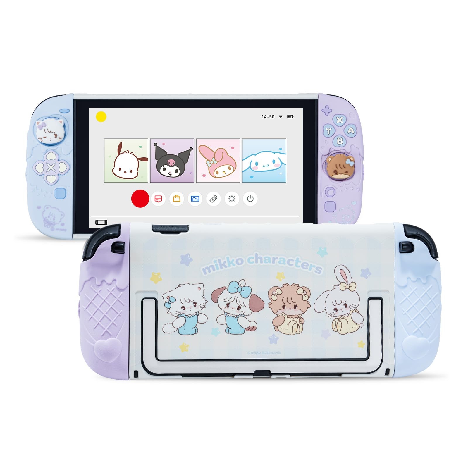 Kawaii Switch 2 coque de protection en silicone antichoc et anti-rayures pour console