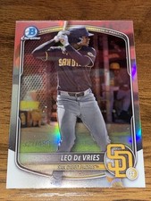 2025 Bowman Chrome Leo De Vries #BCP-204 Chrome Refractor /499 ROY? RARE!
