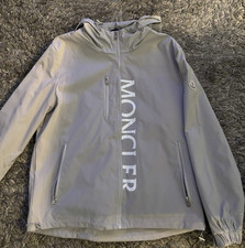 Moncler Windbreaker Jacke Grau mit Kapuze Rei...