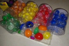 Vending Machine Capsules 1" Acorn Lot Empty Assorted Color Lids Translucent Base