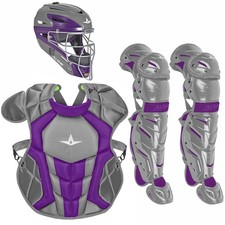 All-Star System7 Axis Travel Team NOCSAE Intermediate Catcher's Package, Gph/Pur
