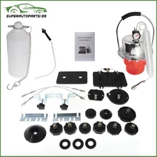 Portable Pneumatic Air Pressure Kit Brake & Clutch Bleeder Valve System Tool Kit