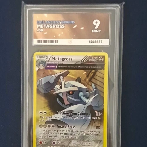 ACE Grading 9 Metagross 45/98 XY Ancient Origins Rare Holo English POP 1!!