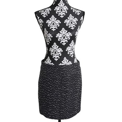 Women's Black And White Textured The Limited Mini Skirt - Size 6
