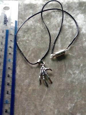 Spooky Skeleton Hand On Waxed Cord With Magnetic Closure