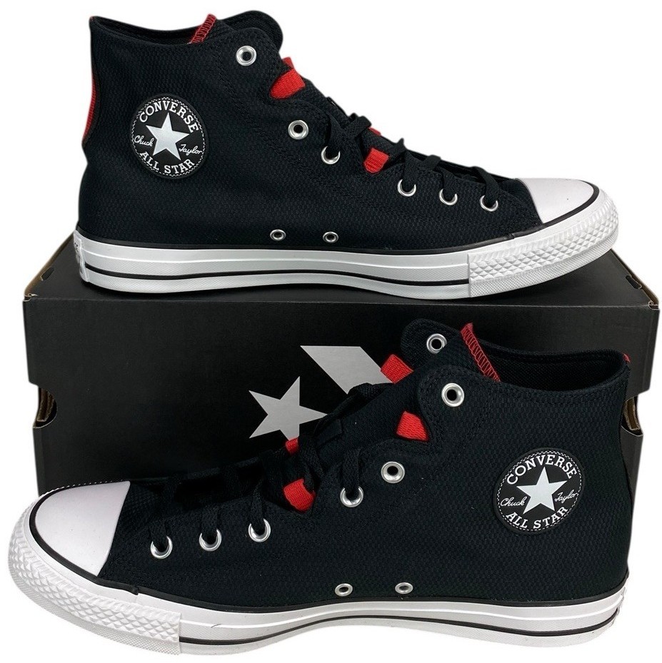 Converse Chuck Taylor All Star High 90s Retro - Black Red for Sale