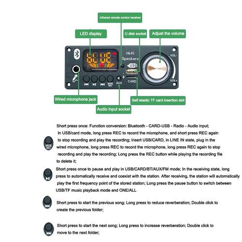 12V Car Audio System FM Radio Music Player NEW Subwoofer Vehicle Upgrade - Picture 4 of 9