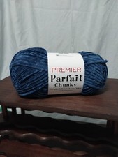 1 New Skein Navy Blue Premier Parfait Chunky 6 Yarn, Polyester Yarn 1150-20
