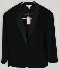 LC Lauren Conrad NWT Layering Collection Dull Black Blazer Size XL MSRP 64