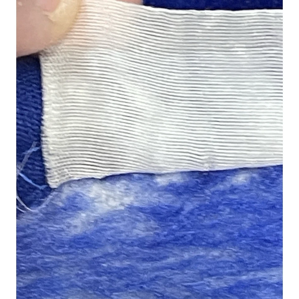 Blue Teddy Bear Plush Baby Blanket Fleece Butterfly Navy Red Brown Aqua 38x53 - Image 4 of 4