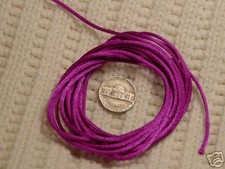   HOT PURPLE   SATIN RATTAIL CORD  TRIM - 3 Yds.