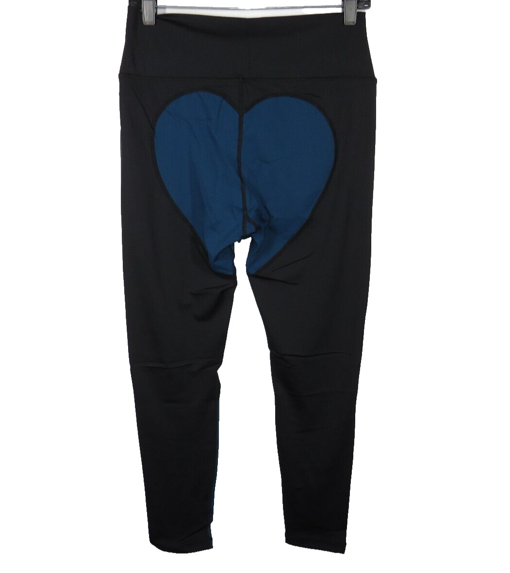 EVREE X Barbella Black Blue Heart Booty Contour Detail Bella Leggings Size XL