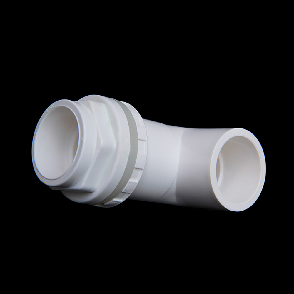 PVC Fish Tank Inlet Outlet Water Pipe Elbow Bulkhead Fittings Connector ...
