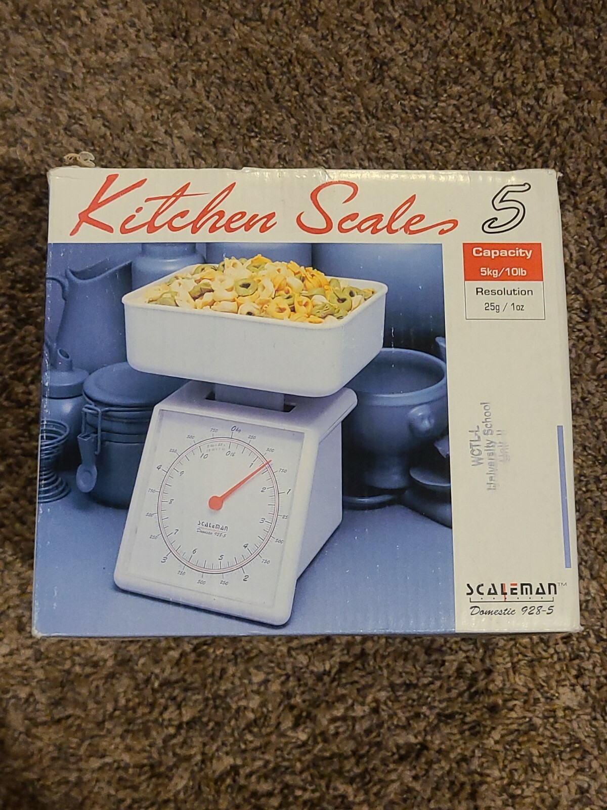 Vintage Kitchen Scale In Box Scaleman 928-5-image