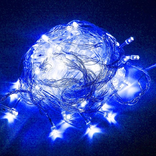 led fairy lights plug in string christmas tree party multi colored xmas rgb wire - Picture 15 of 33