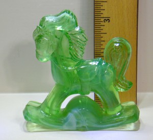 green rocking horse