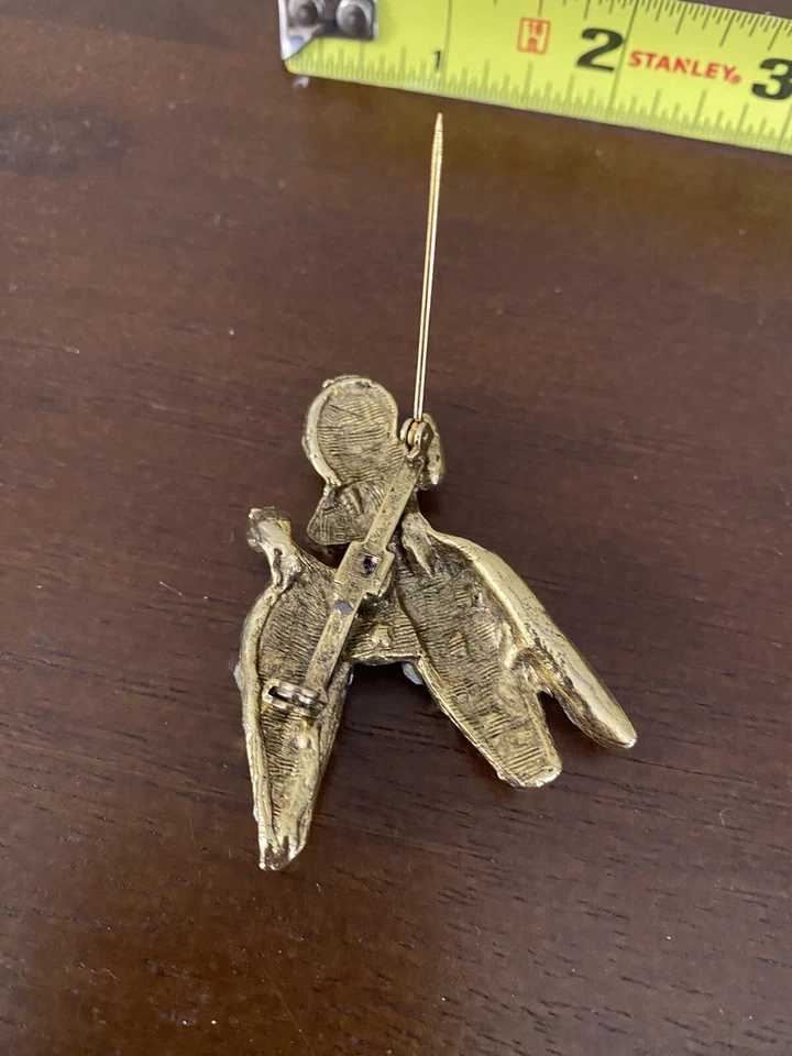 Broche DE COLECCIÓN Caniche Estrás Ojos Azules y Cuello Multicolor Usado Foto 3 de 4