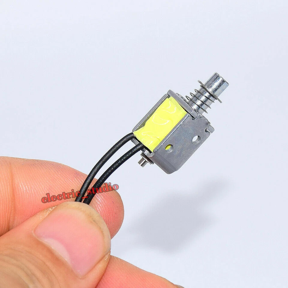 DC 12V Push Pull Through Type Spring Magnet Mini Electric Solenoid Electromagnet - Image 4 of 4