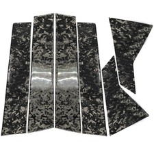 Gloss Forged Carbon Fiber Window Pillar Panel Cover Fits 16-21 10th Civic Sedan