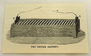small 1878 magazine engraving ~ THROUGH BATTERY ~ by William Cruickshank