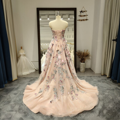 Flower Evening Dress Plus Size Long Tulle Formal Gowns Prom Dress robes de  | eBay