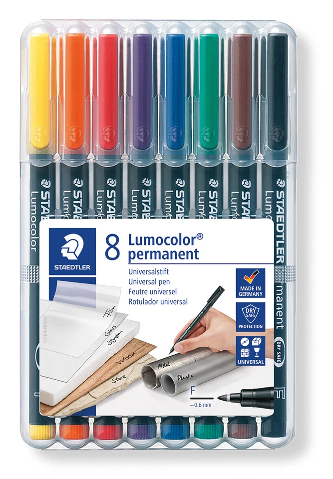 Staedtler Lumocolor S,F,M,B Folienstifte Non Permanent Marker 4 6 8 Set Stifte