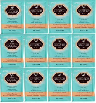 HASK Monoi Coconut Oil Nourishing Deep Conditioner Treatment 1.75 oz 12X