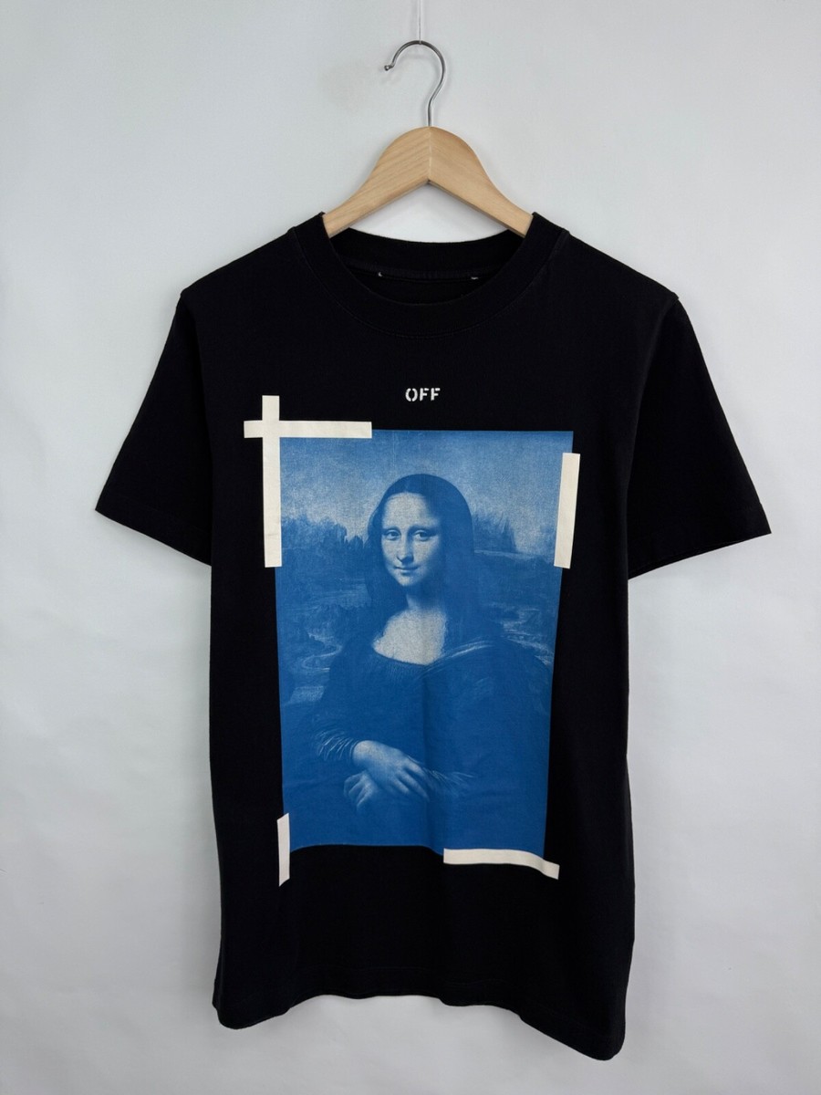 Off White Mona Lisa T-Shirt Y2K Rare Retro Hype size S color Black