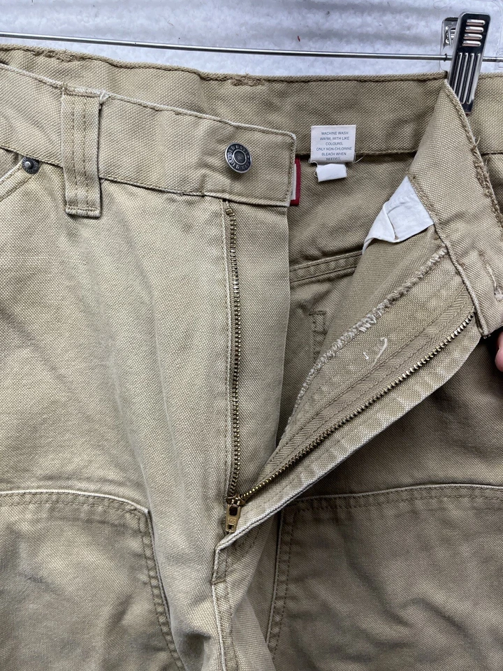 Винтажные мужские джинсы Old Navy 36 (34x31) обычный бежевый плотник работа с двойным коленом - Изображение 4 из 4