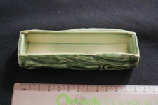 Vintage WADE Porcelain Straight Green Log Dish Posey Vase