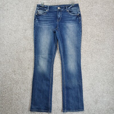 Maurices Jeans Womens Size 7/8 Blue Denim Mid Rise Fade Wash