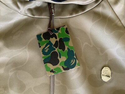 Authentic ape bape solid camo relaxed fit shark full zip hoodie