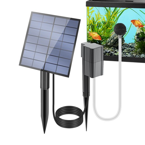Solar Air Pump Powered Oxygenator Portable Oxygen Water Aerator Fish Tank Pond - Picture 3 of 9